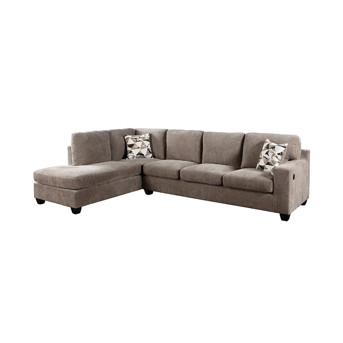 Angua 2-Piece Sectional, Brown, view 1