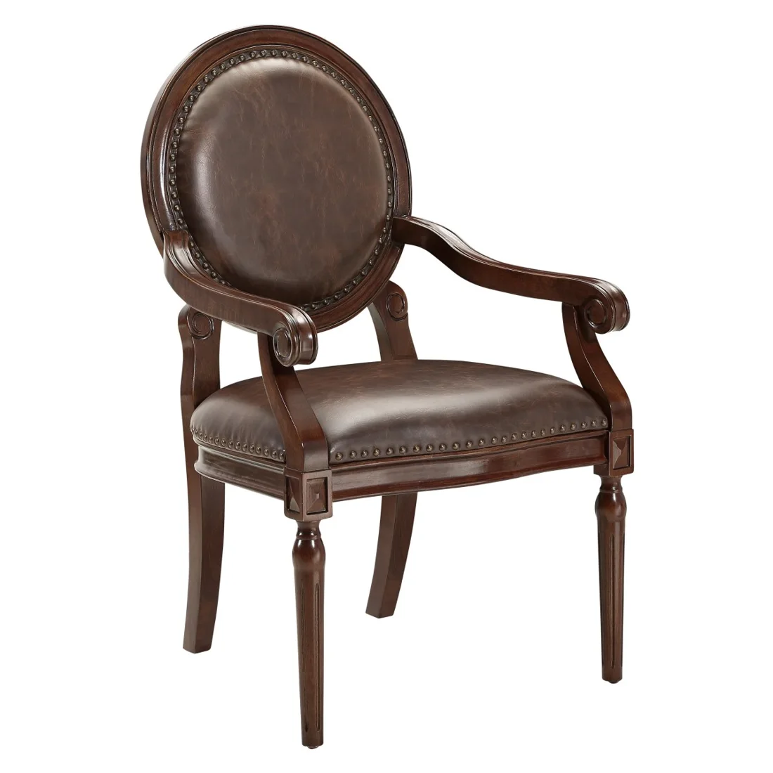 Aldermont Desk Chair, Dark brown