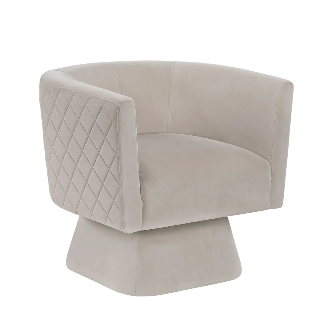 Candace Swivel Chair, Taupe, view 1