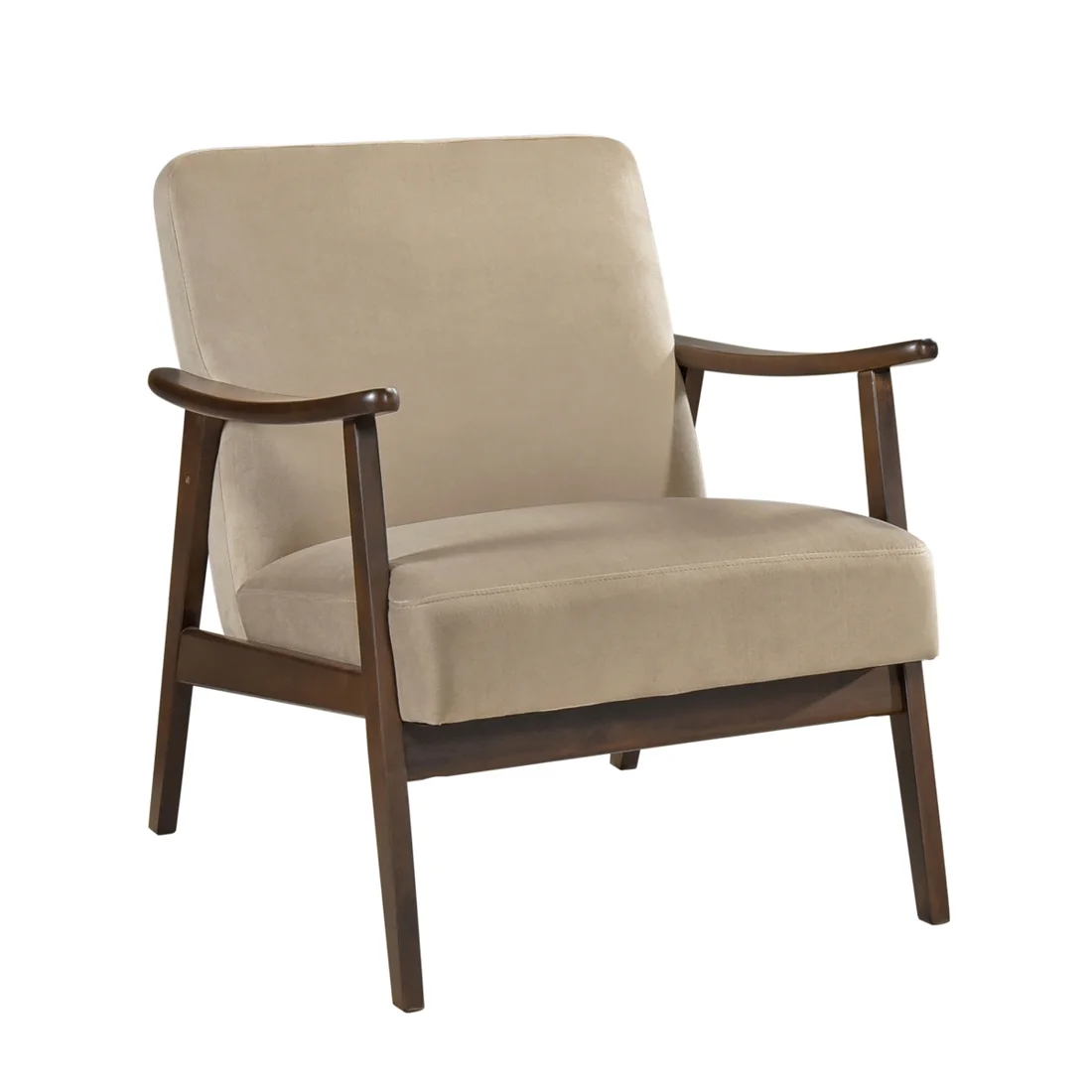 Landers Accent Chair, Light brown