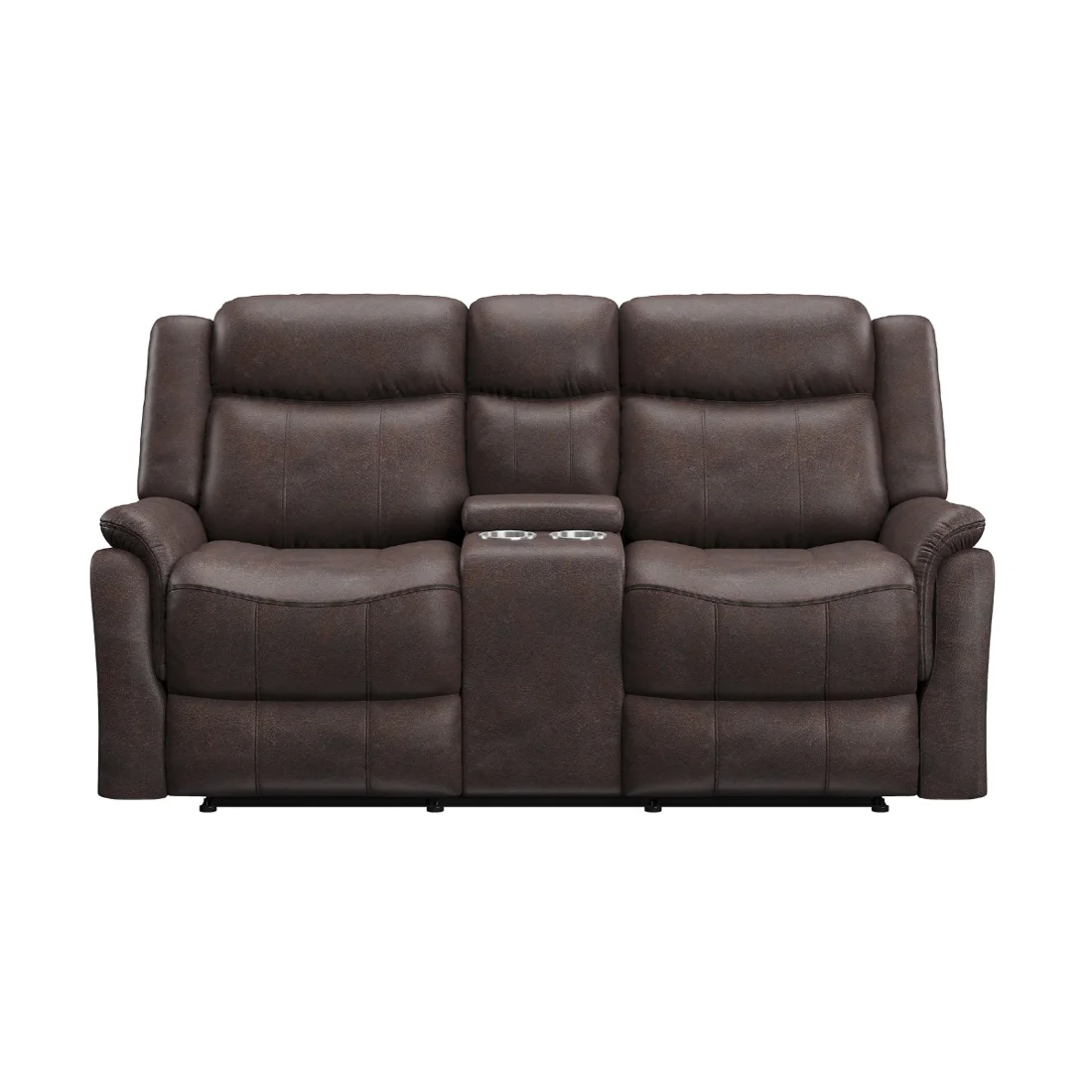 Woodger Reclining Loveseat, Brown