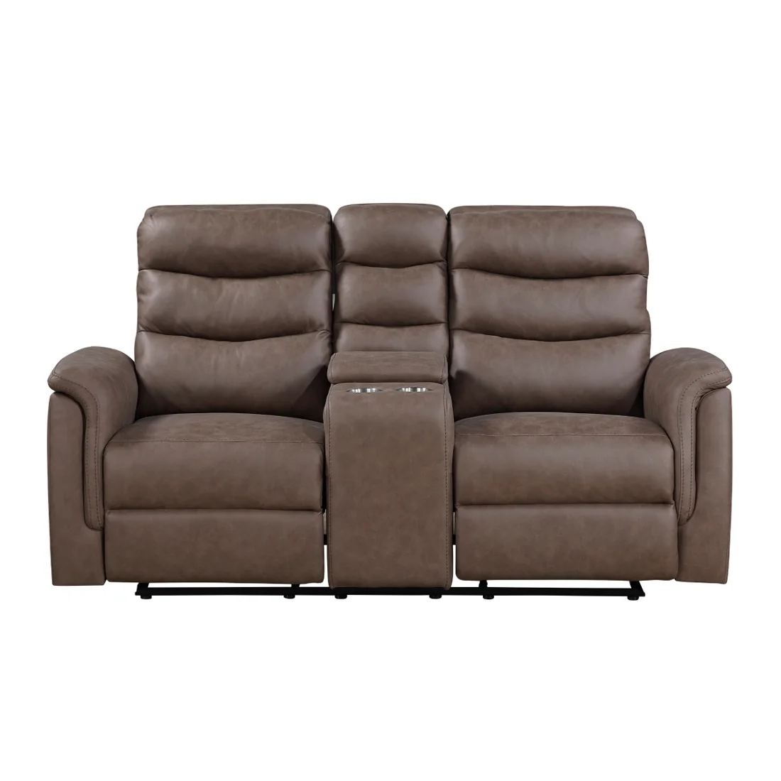 Metric Reclining Loveseat, Brown