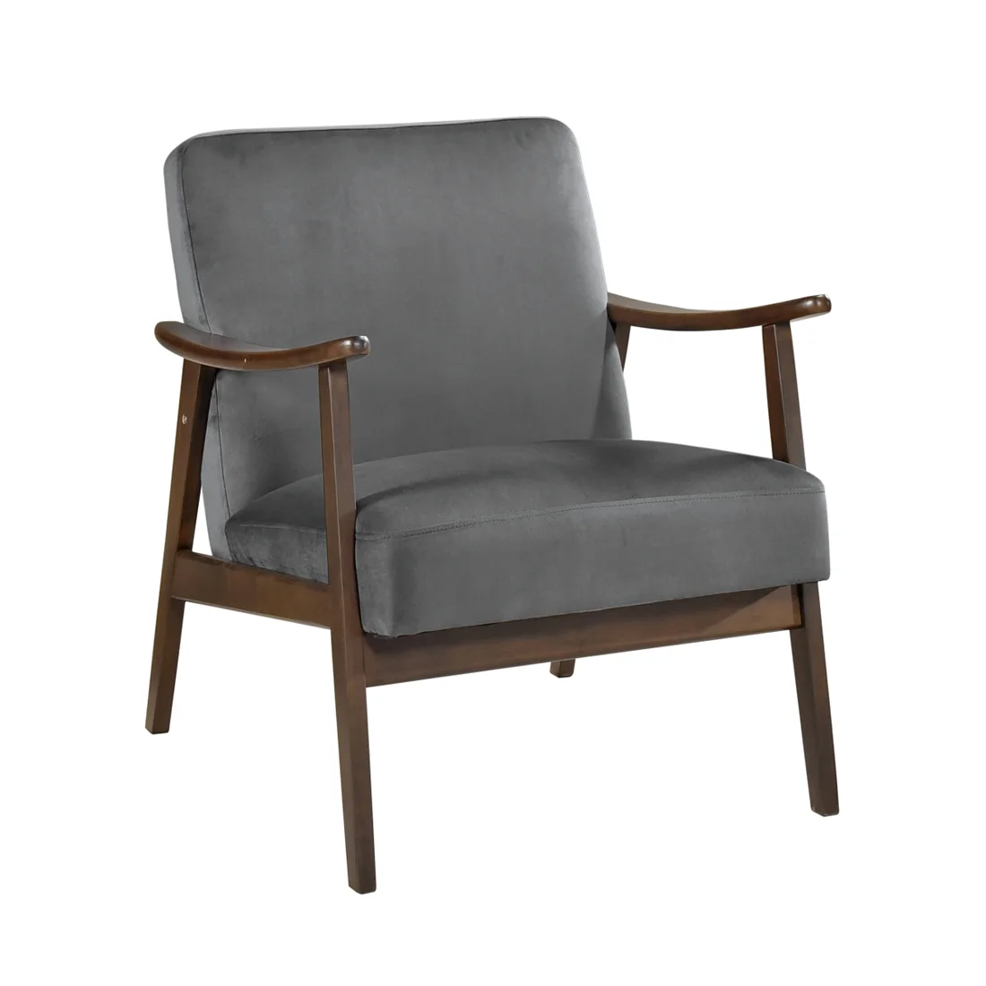 Landers Accent Chair, Dark gray, view 1