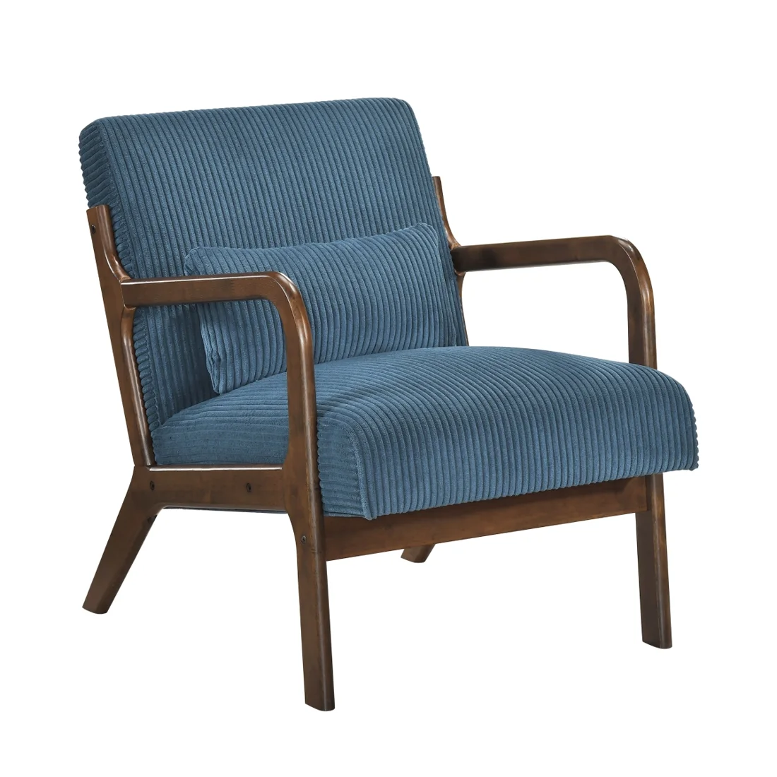Twill Accent Chair, Blue, view 1