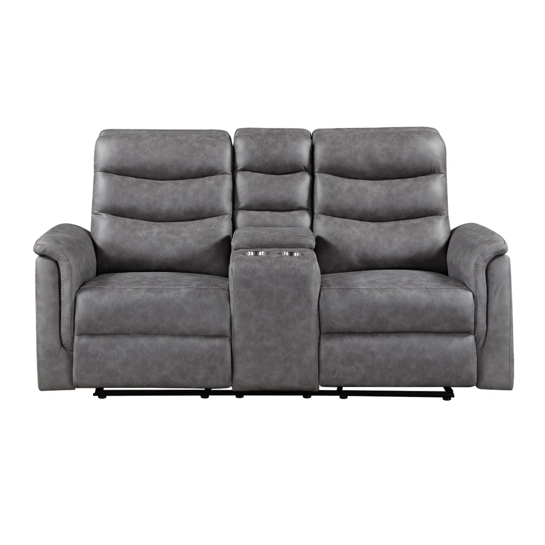 Metric Reclining Loveseat, Gray, view 1