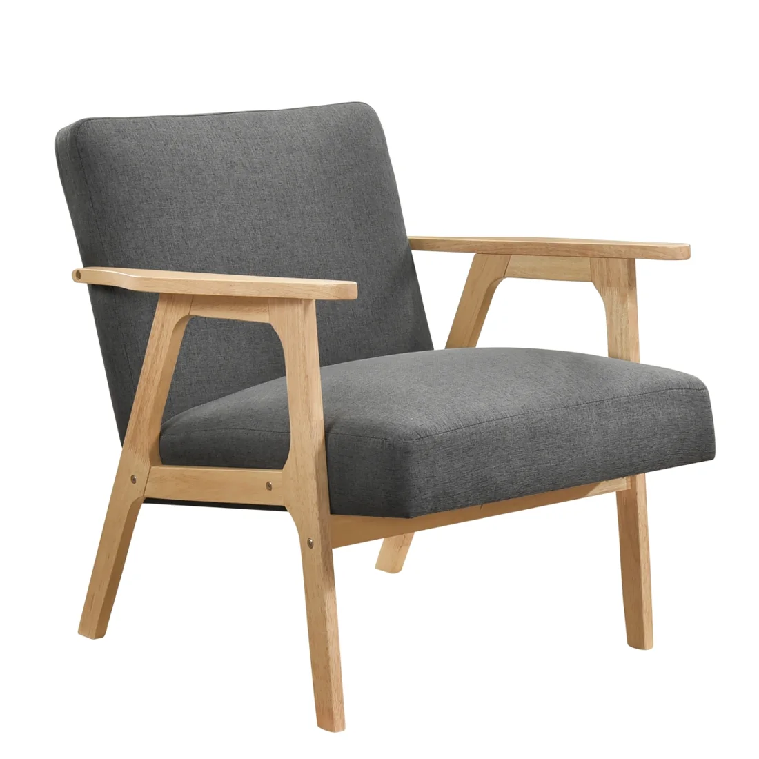 Omara Accent Chair, Dark gray, view 1