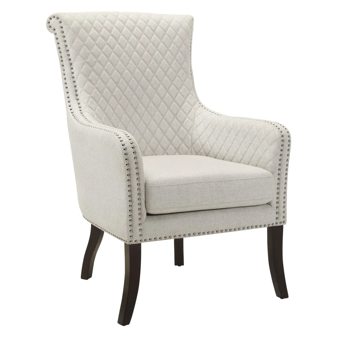 Avalon Quilted Accent Chair, Beige, view 1