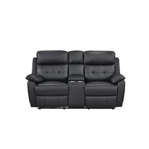 Oliver Reclining Loveseat, Black