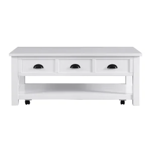 Champlain Lift-Top Coffee Table, Painted white finish