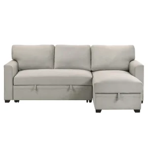 Ariadne 2-Piece Sleeper Sectional, Beige