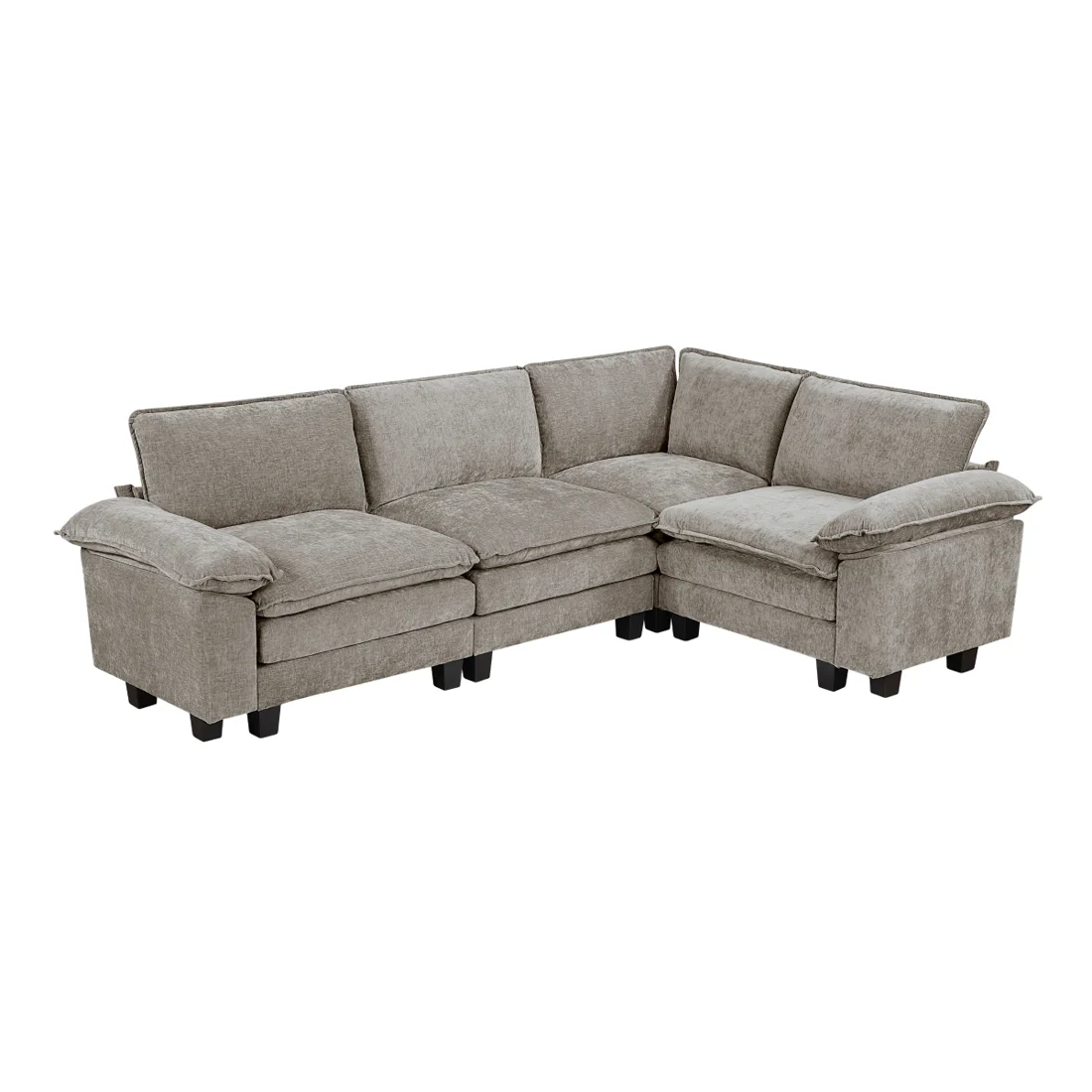 Dublin 4-Piece Modular Sectional, Dark pewter