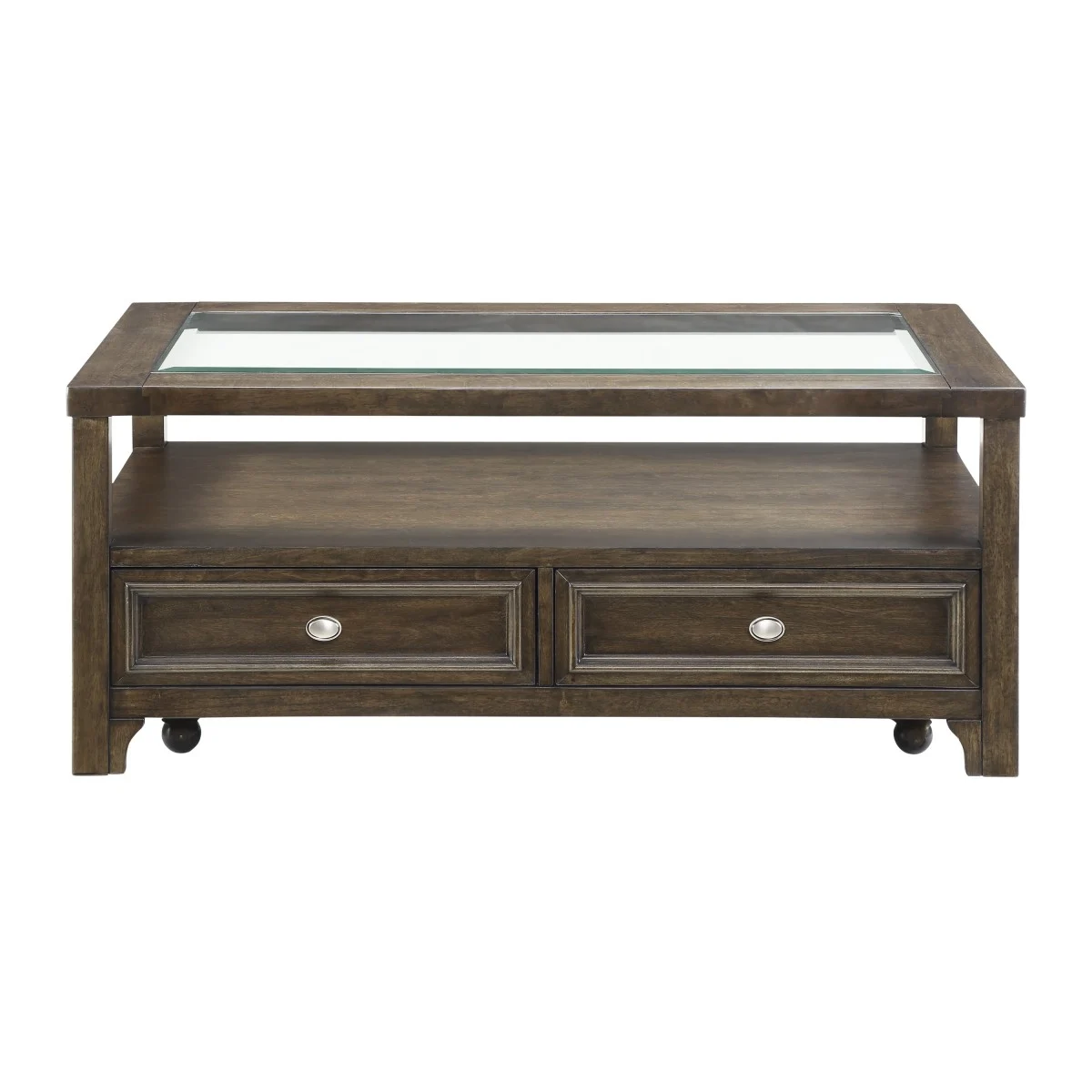 Auburn Coffee Table, Charcoal brown finish