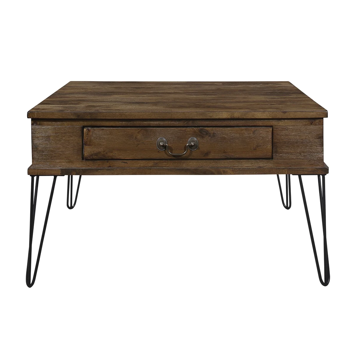 Shaffner Square Coffee Table, 2-tone finish: rustic oak and black