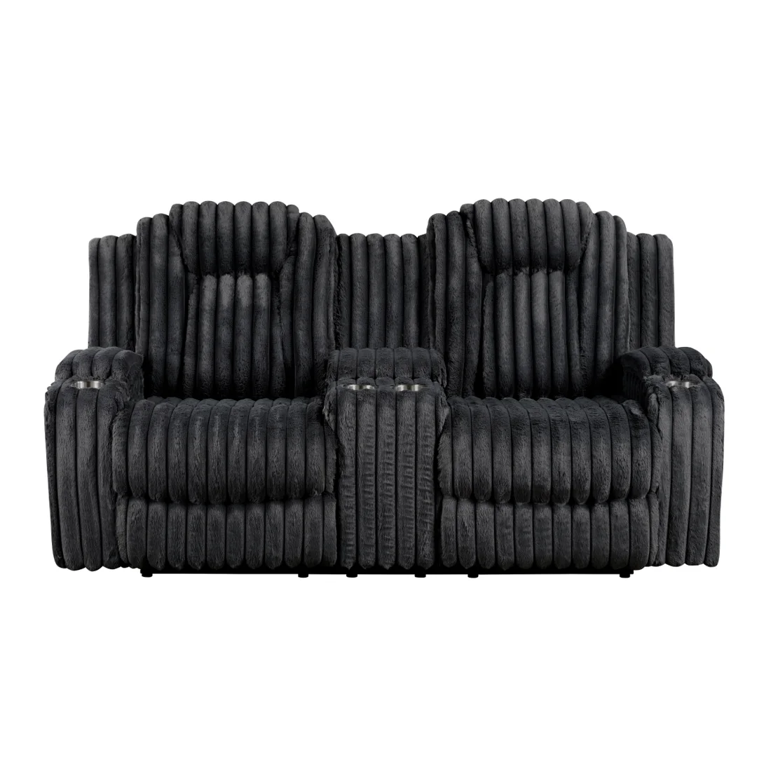 Phyllis Reclining Loveseat, Black