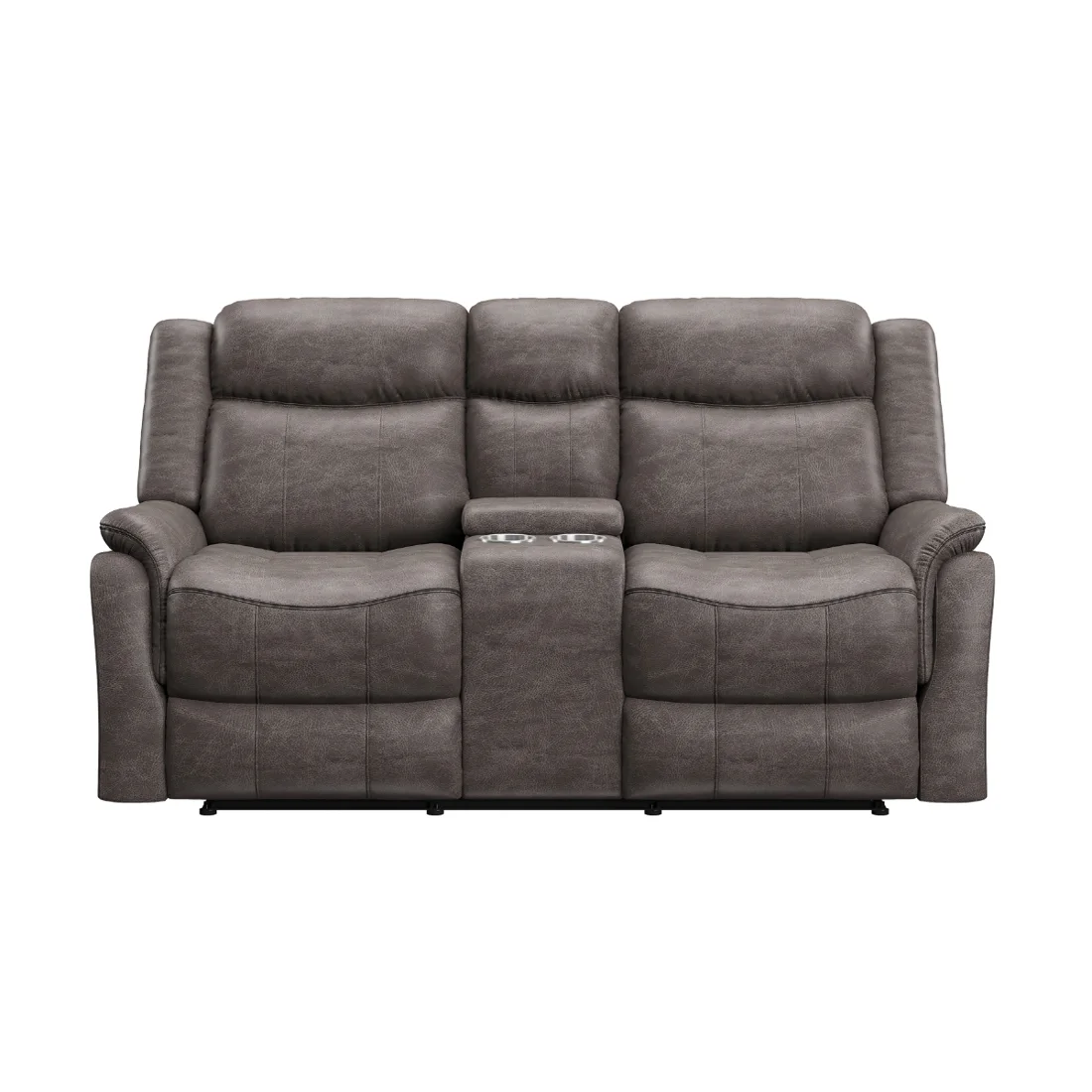 Woodger Reclining Loveseat, Grey, view 1