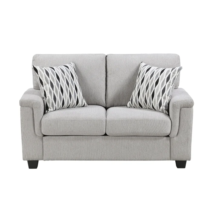 9746 Chenille Loveseat, Gray