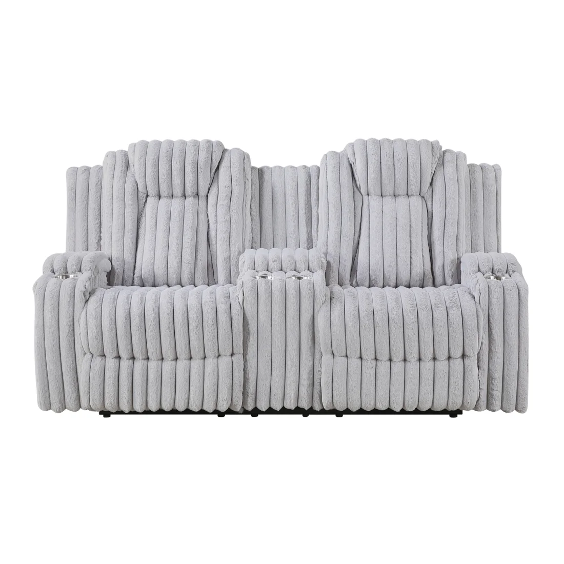 Phyllis Reclining Loveseat, Light gray, view 1
