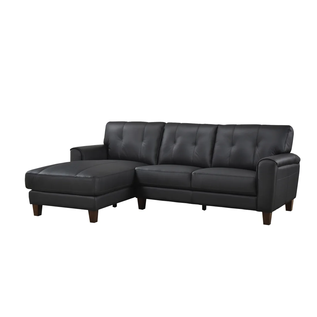 Genya 2-Piece Sectional, Black