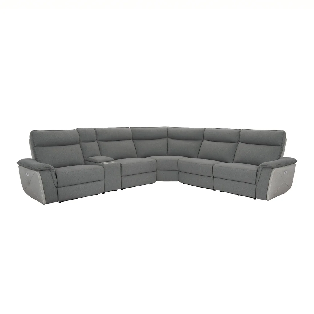 Maroni 6-Piece Modular Sectional, 2-tone gray