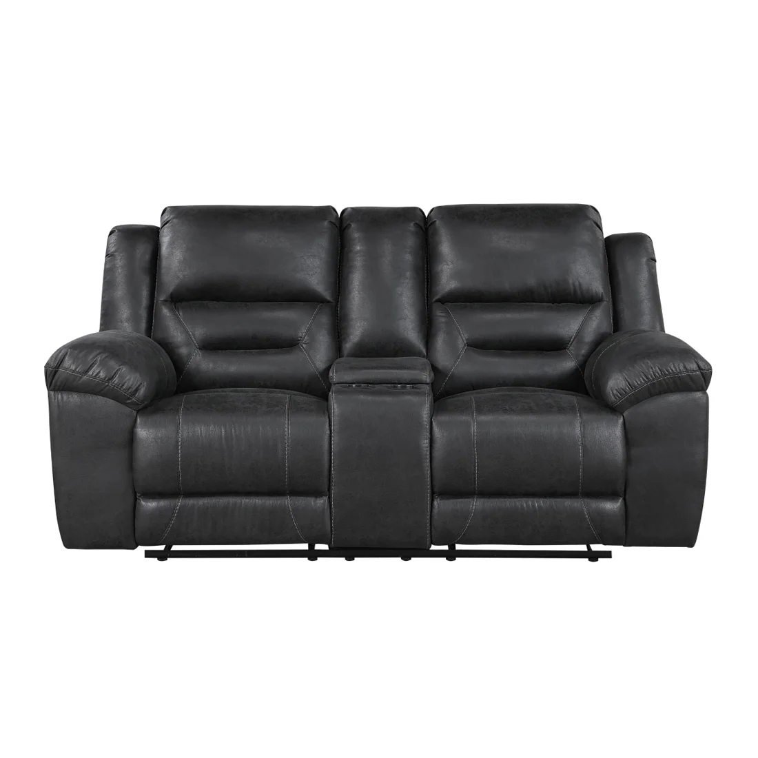 Hazen Reclining Loveseat, Black