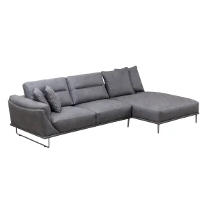 Zinia 2-Piece Sectional, Grey