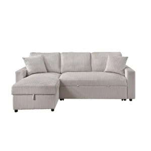 Brecker 2-Piece Sleeper Sectional, Beige