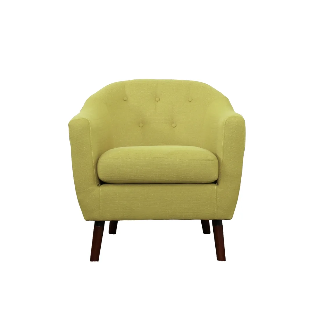 Zia Accent Chair, Green Fabric, Green