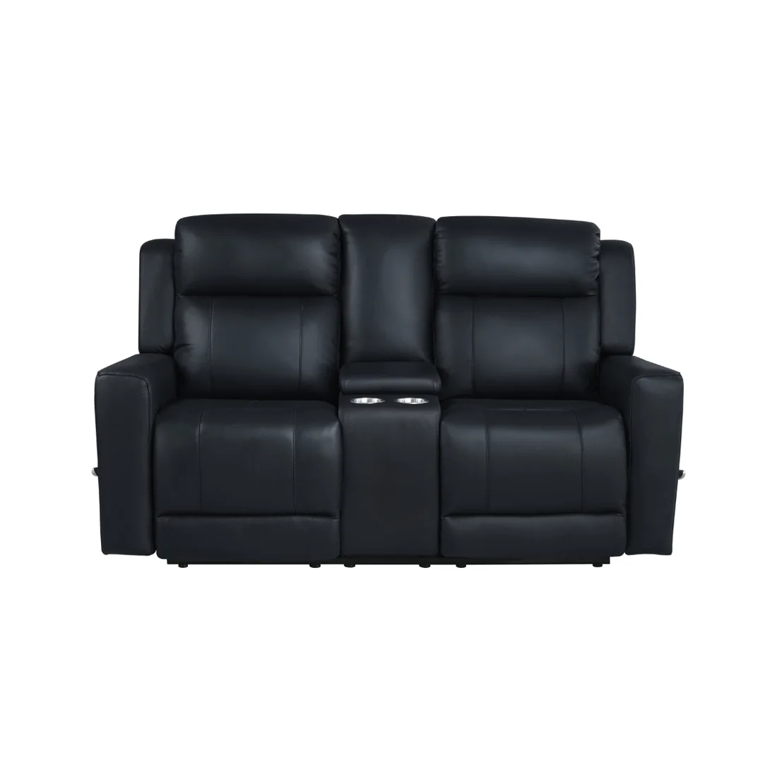 Rhys Reclining Loveseat, Black, view 1