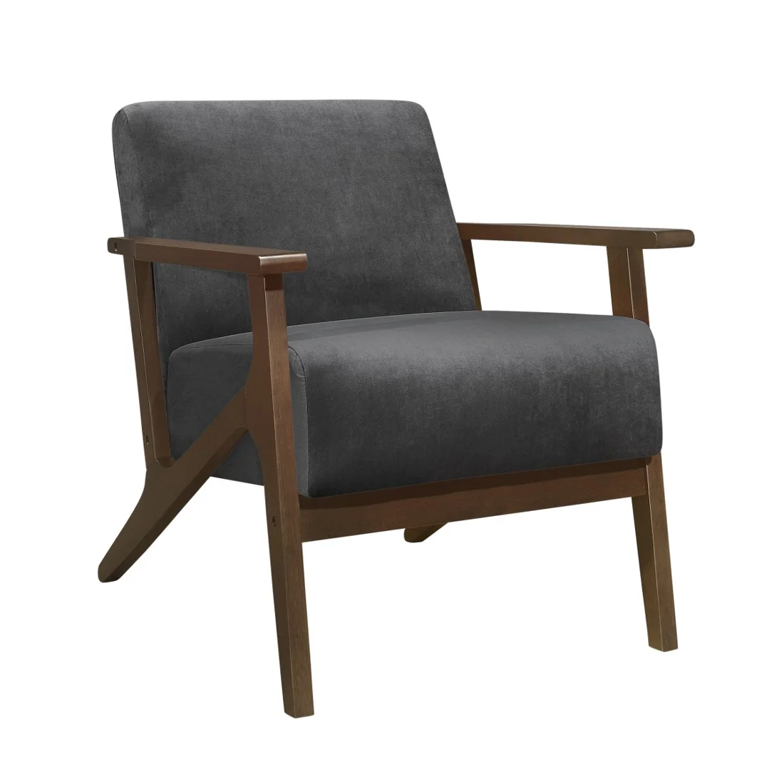 August Accent Chair, Dark gray, view 1