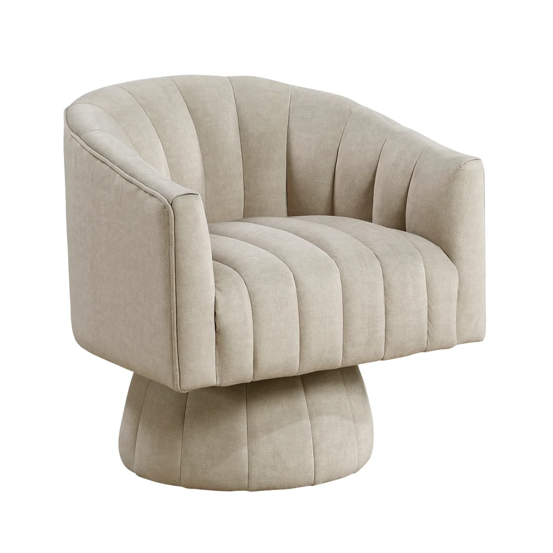 Bristol Swivel Chair, Taupe, view 1