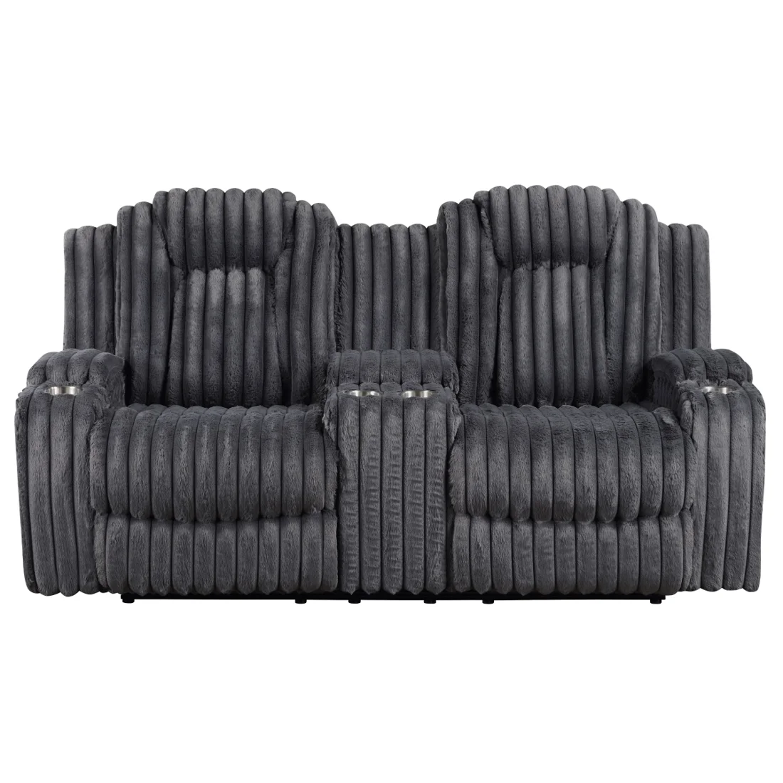 Phyllis Reclining Loveseat, Dark gray