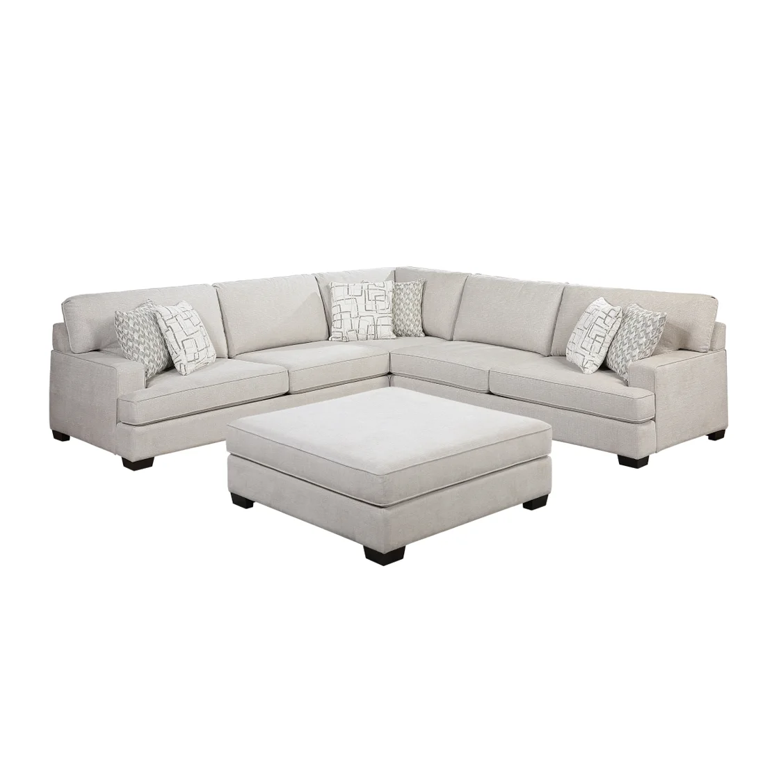 Livia 4-Piece Sectional, Beige