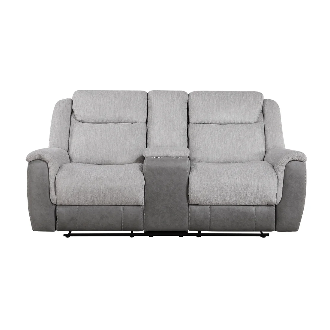 Harriette Reclining Loveseat, Gray