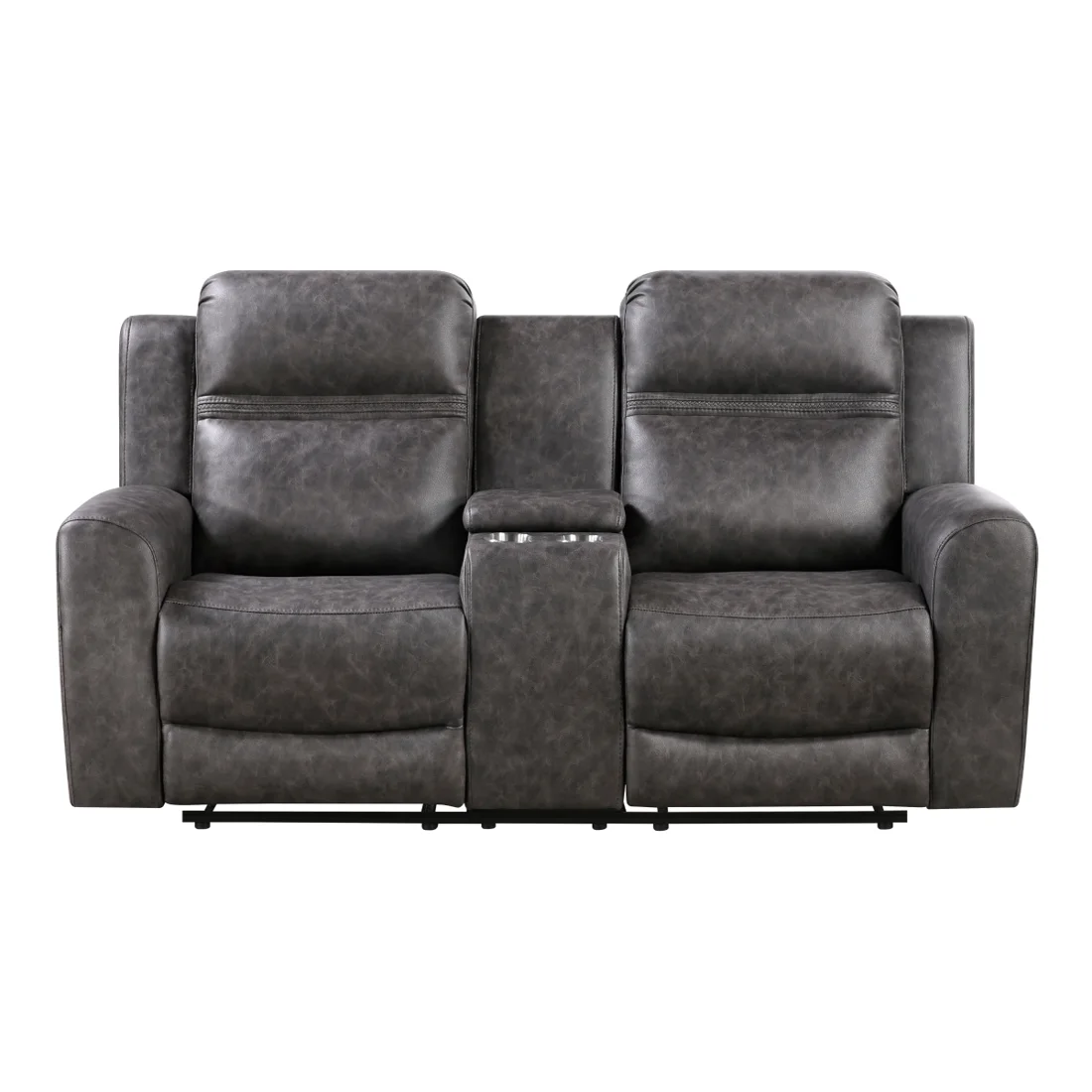 Hearth Reclining Loveseat, Charcoal, view 1