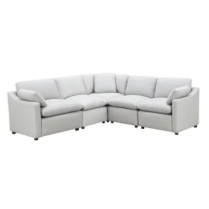 Pippa 5-Piece Modular Sectional, Light Grey, view 1