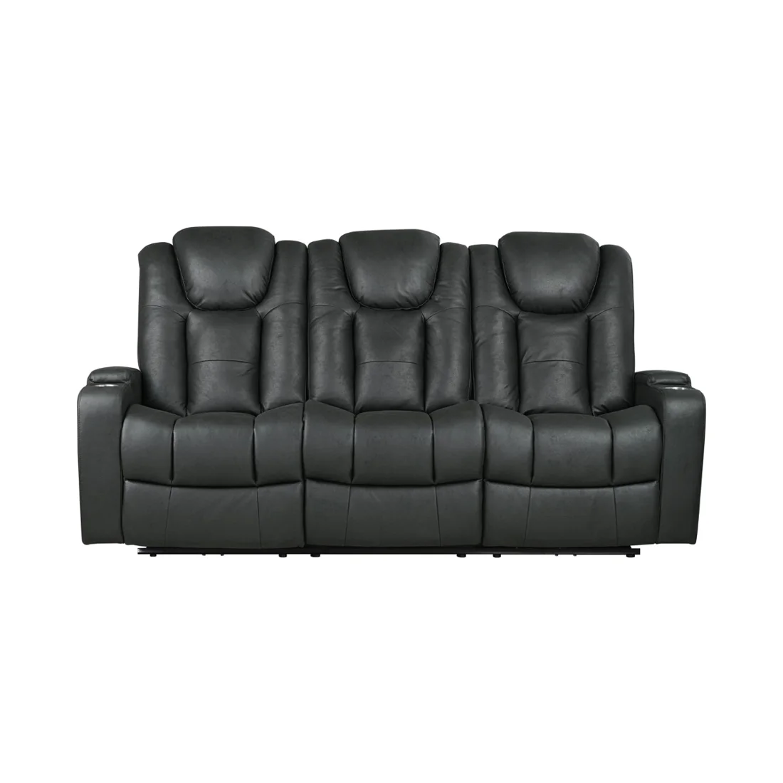 McBride II Reclining Sofa, Black, view 1