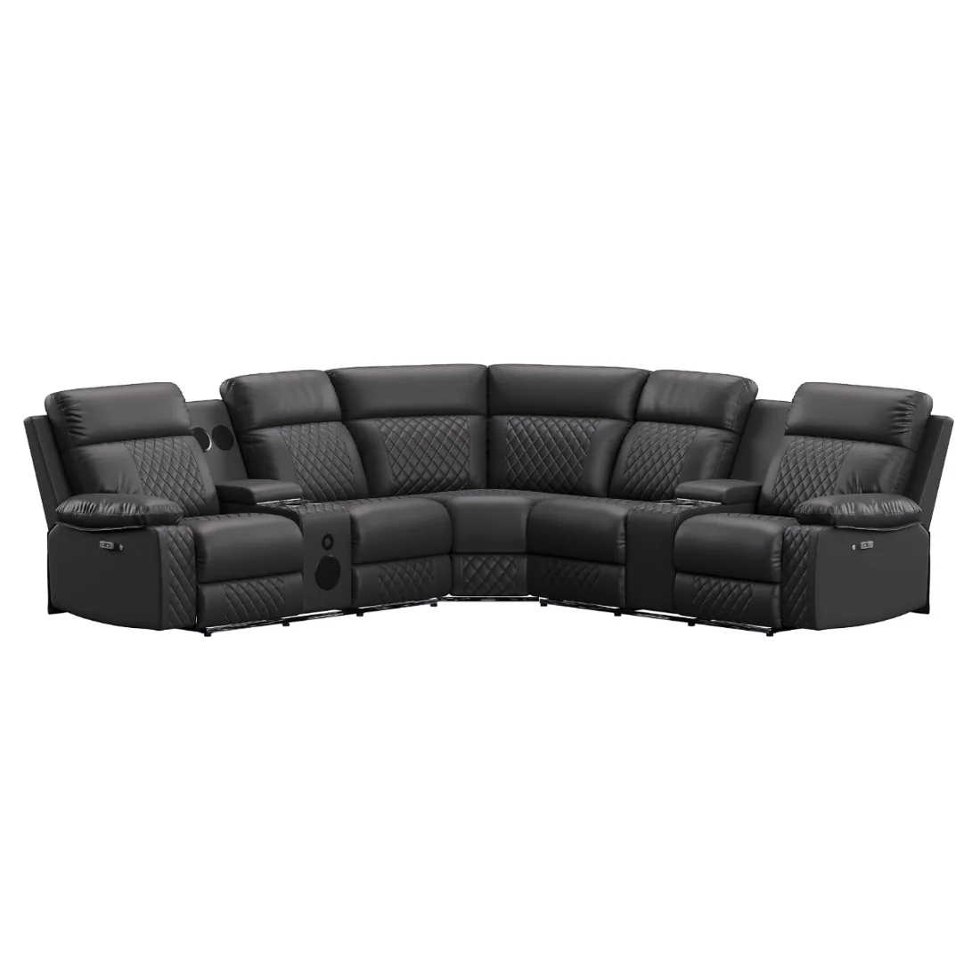 99110 4-Piece Sectional, Black, view 1