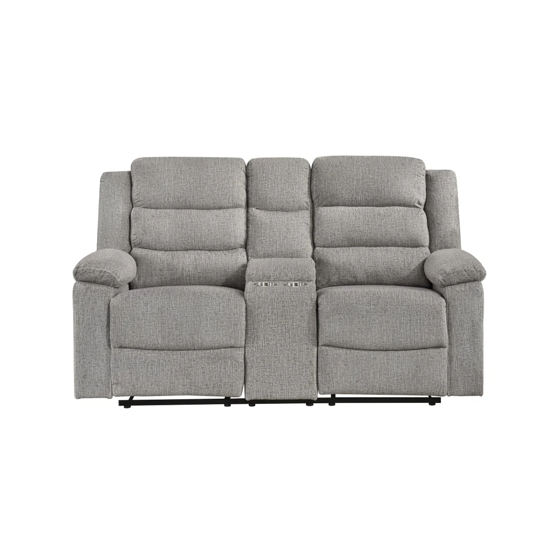 Tyrone Reclining Loveseat, Brown-Grey