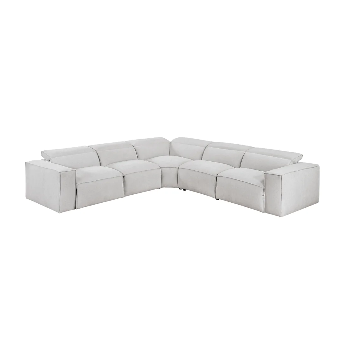 Phoebe 5-Piece Modular Sectional, Light gray