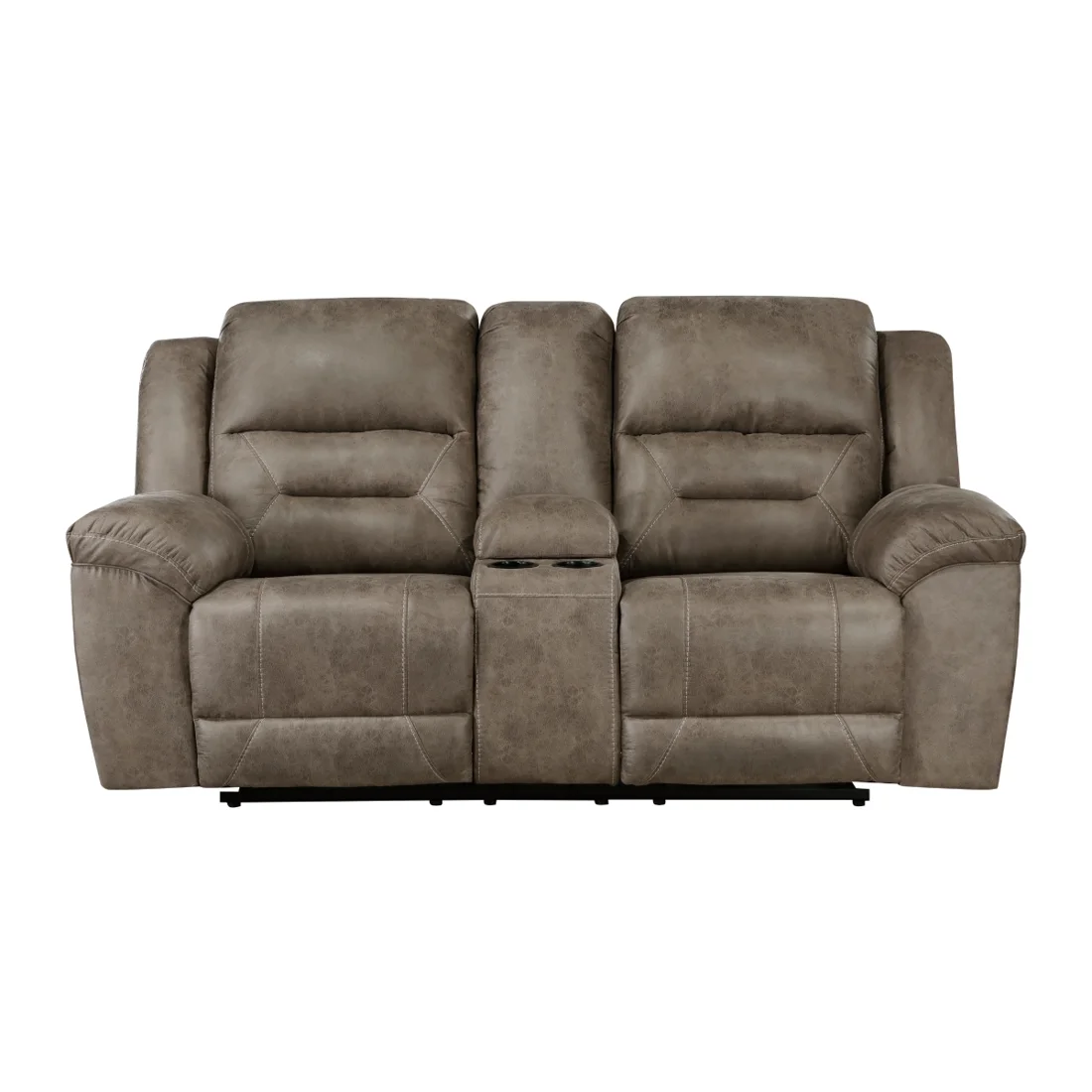 Hazen Reclining Loveseat, Brown, view 1