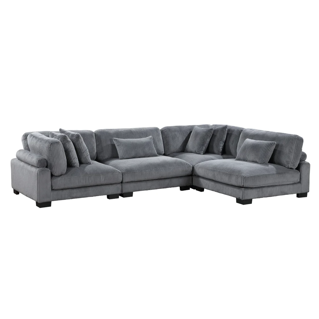 Traverse 4-Piece Modular Sectional, Gray, view 1